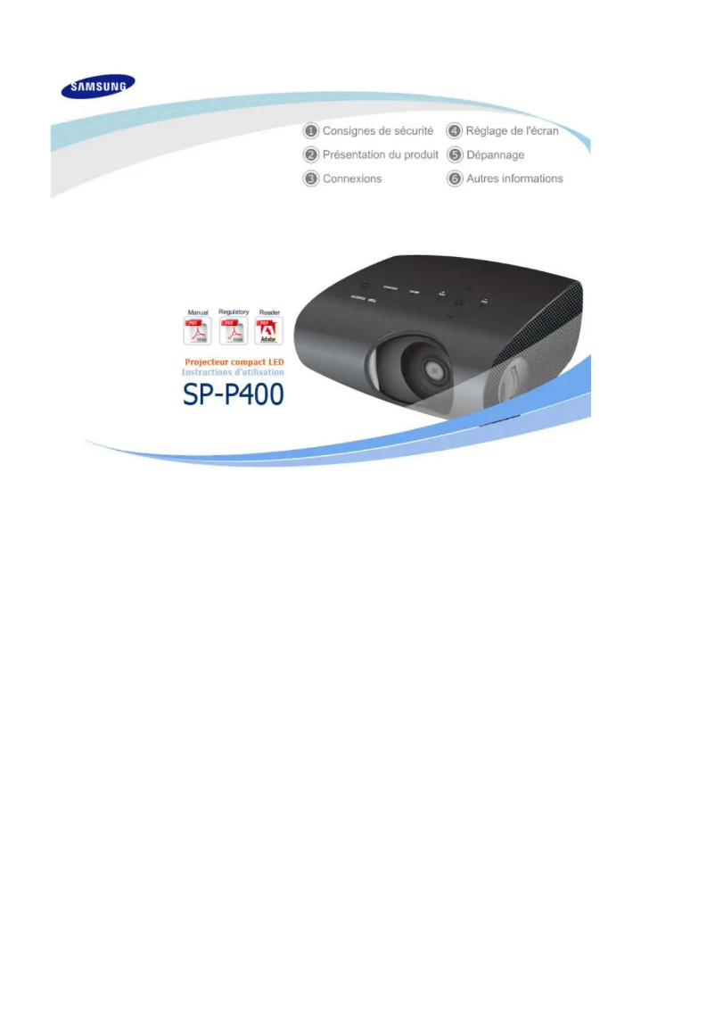 Page n°1 - Manuel utilisateur Samsung SP-P400