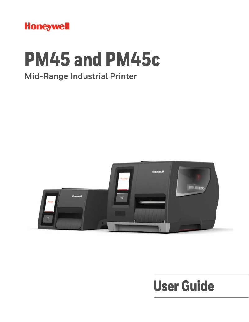 Page 1 de la notice Manuel utilisateur Honeywell PM45c