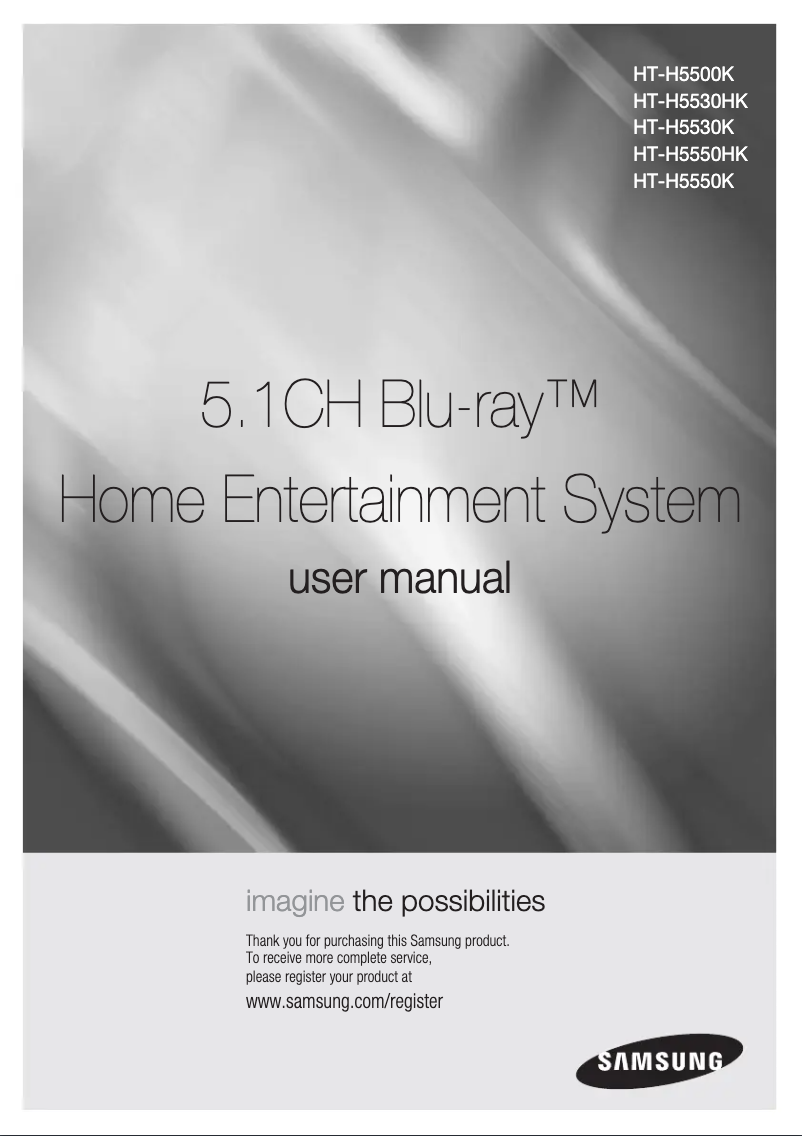 Image de la première page du manuel de l'appareil HT-H5530K