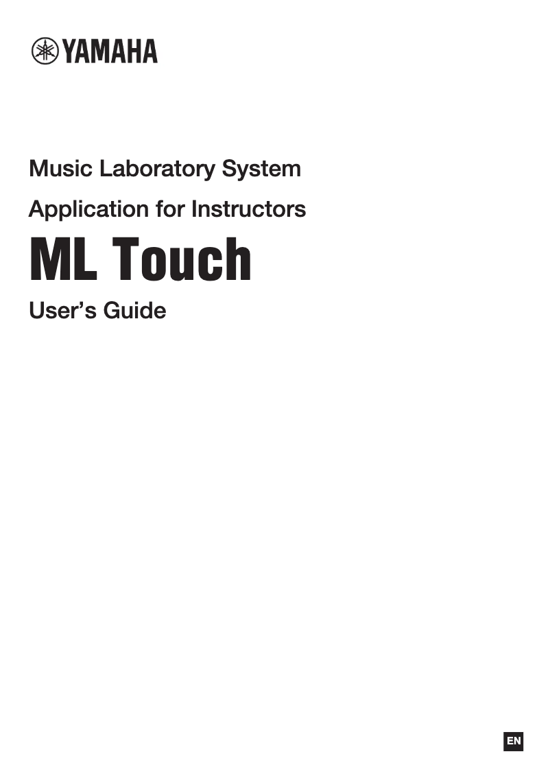 Image de la première page du manuel de l'appareil ML Touch