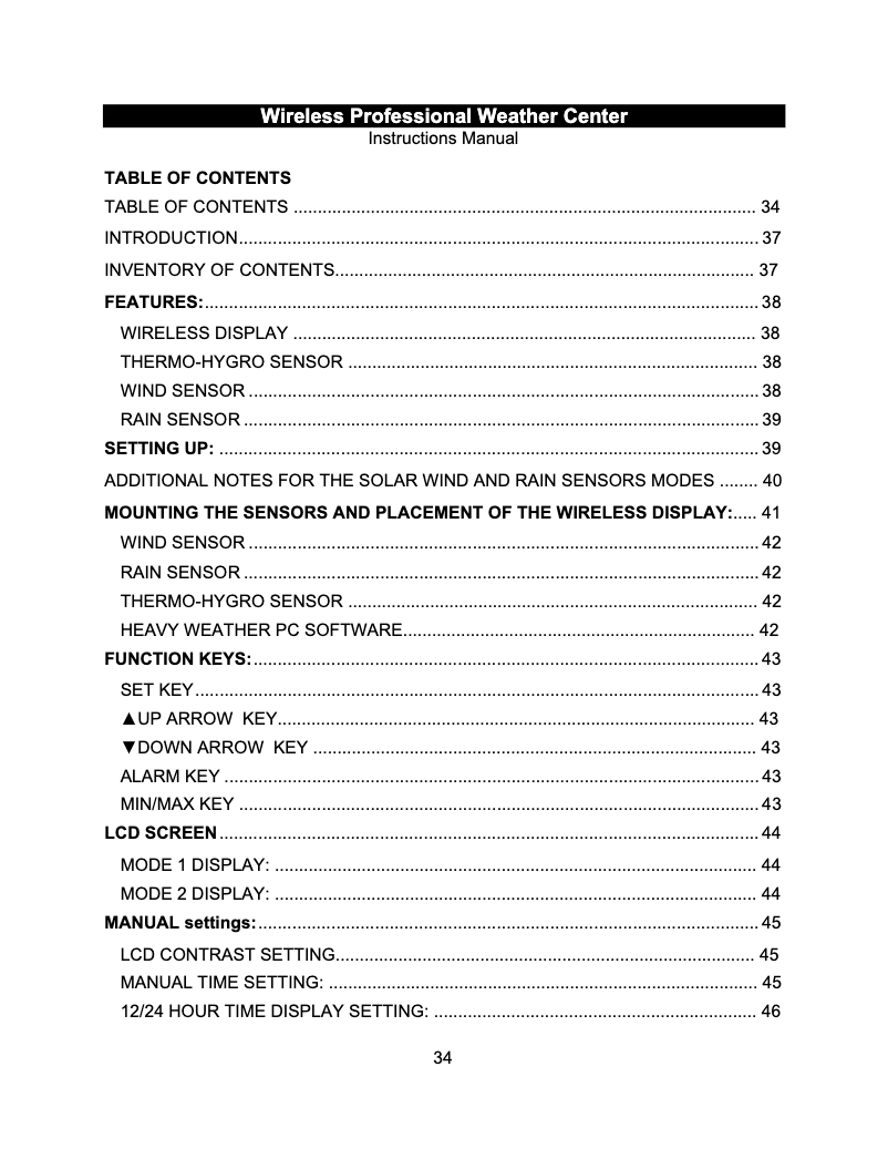 Image de la première page du manuel de l'appareil WS 2800-IT