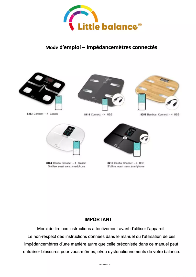 Page 1 de la notice Manuel utilisateur Little Balance 8464