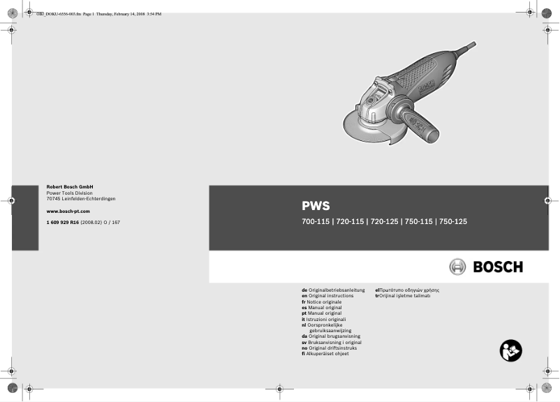 Page 1 of the manual User Manual Bosch PWS 720
