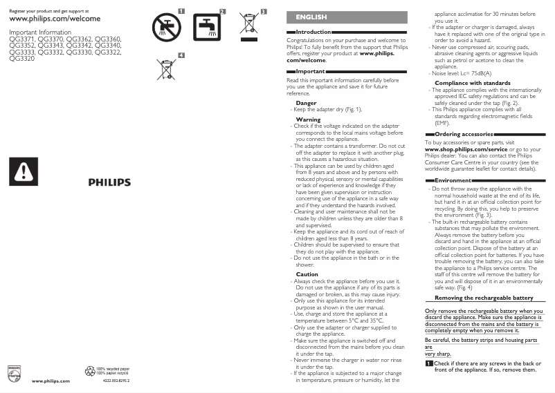 Página 1 del manual Manual de usuario Philips Multigroom QG3322