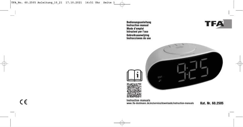 Page 1 de la notice Manuel utilisateur TFA 60.2505