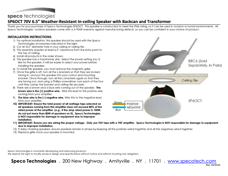 Image de la première page du manuel de l'appareil SP6OCT