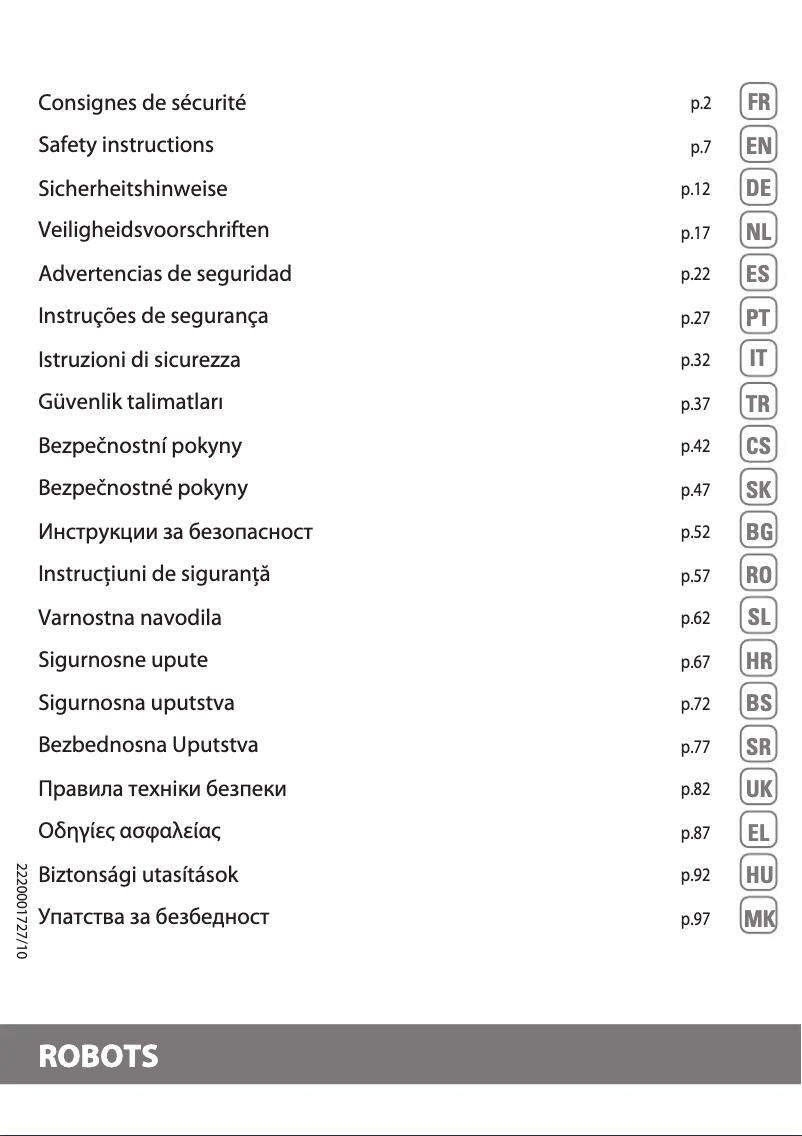 Page n°1 - Instructions de sécurité Rowenta X-Plorer 20 RR6875
