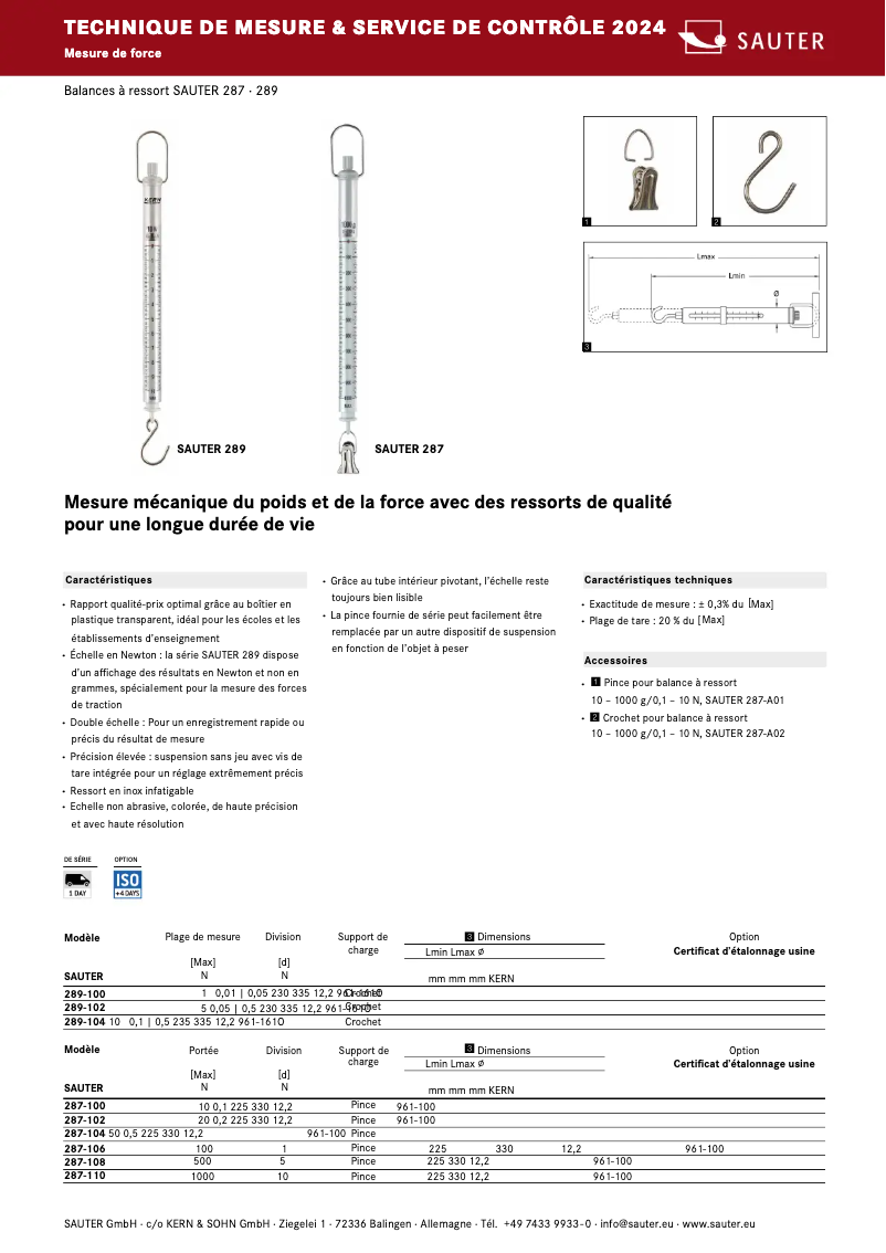 Page 1 de la notice Brochure Kern 289-104