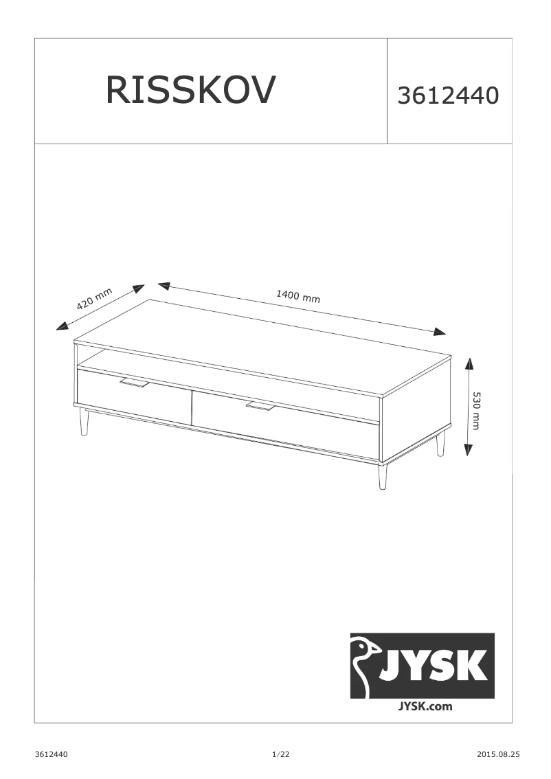 Image de la première page du manuel de l'appareil Risskov