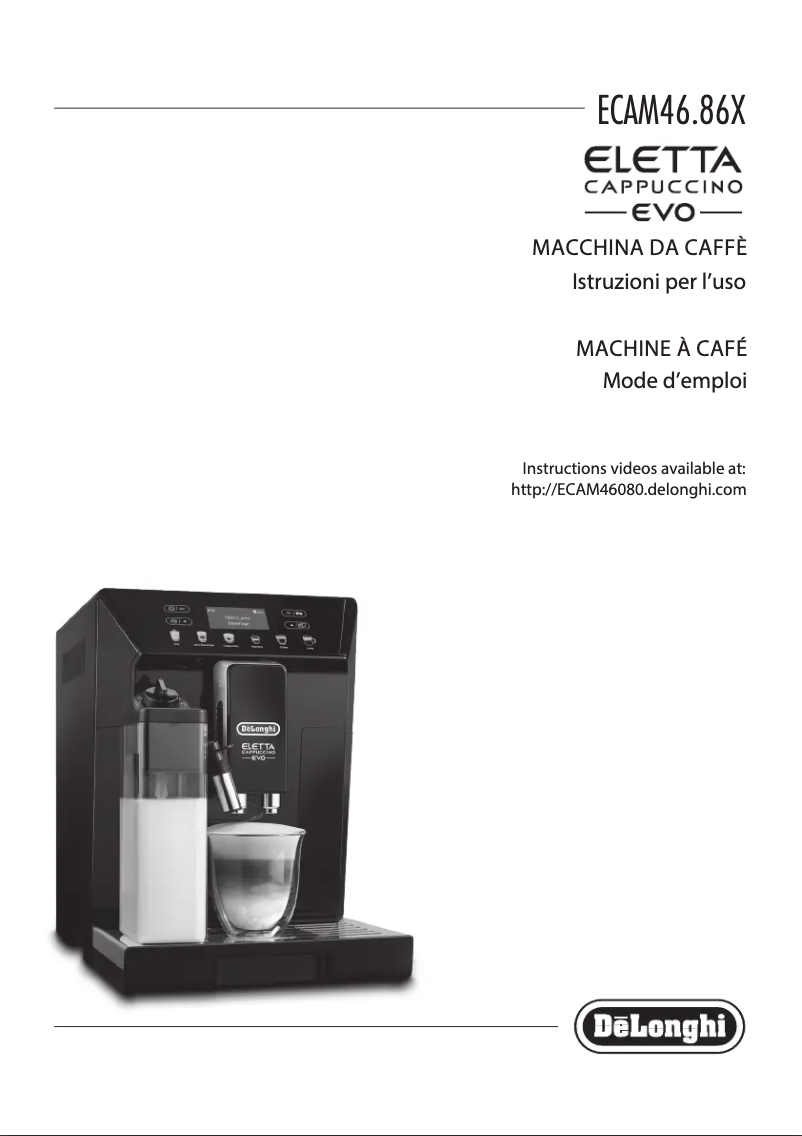 Page n°1 - Manuel utilisateur DeLonghi Eletta Cappuccino Evo ECAM46.860.W