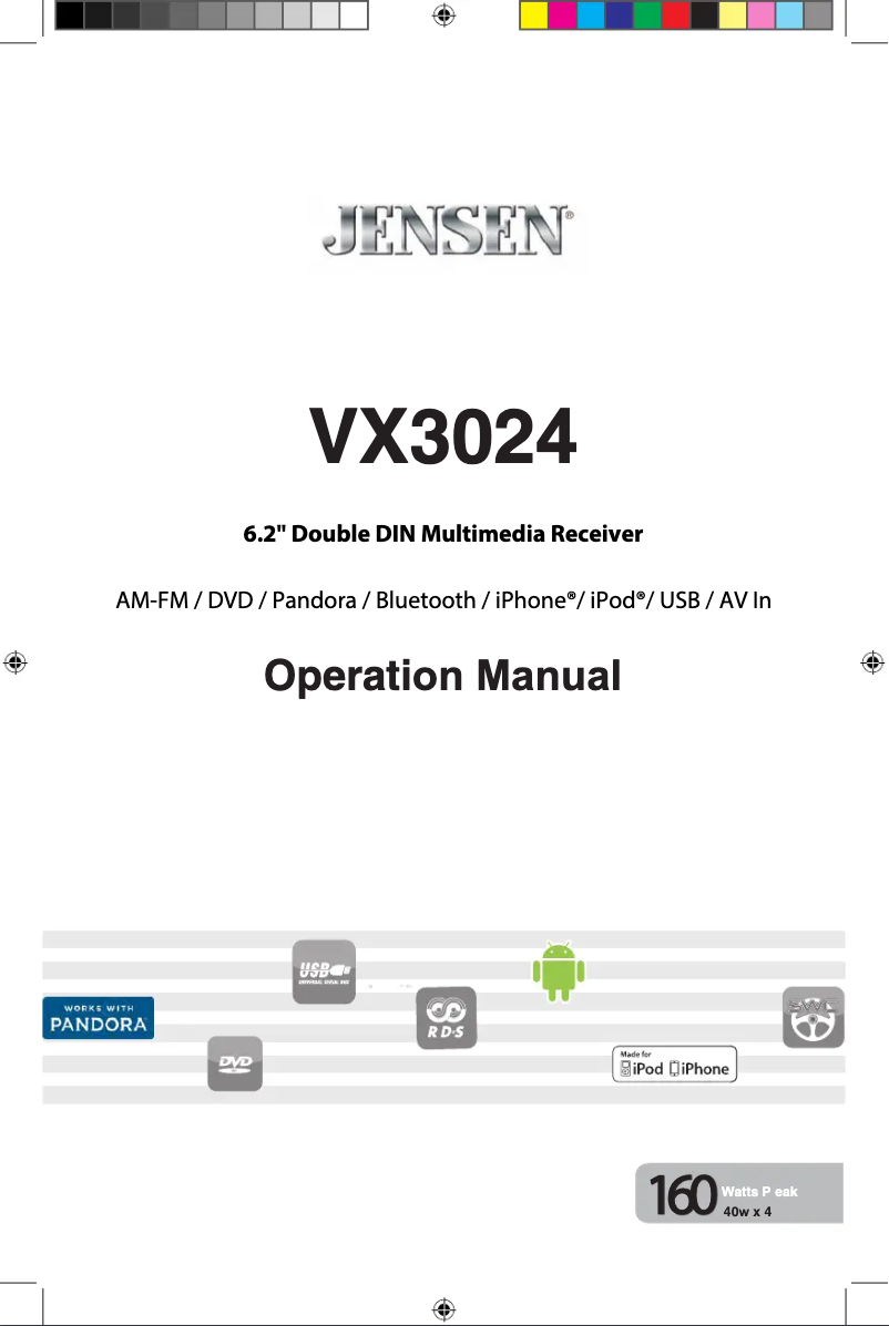 Image de la première page du manuel de l'appareil VX3024