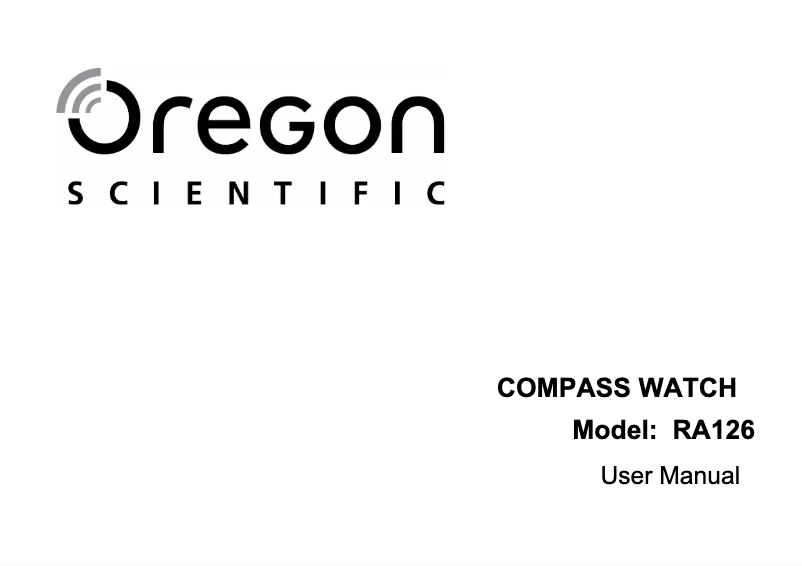 Page 1 de la notice Manuel utilisateur Oregon Scientific RA126