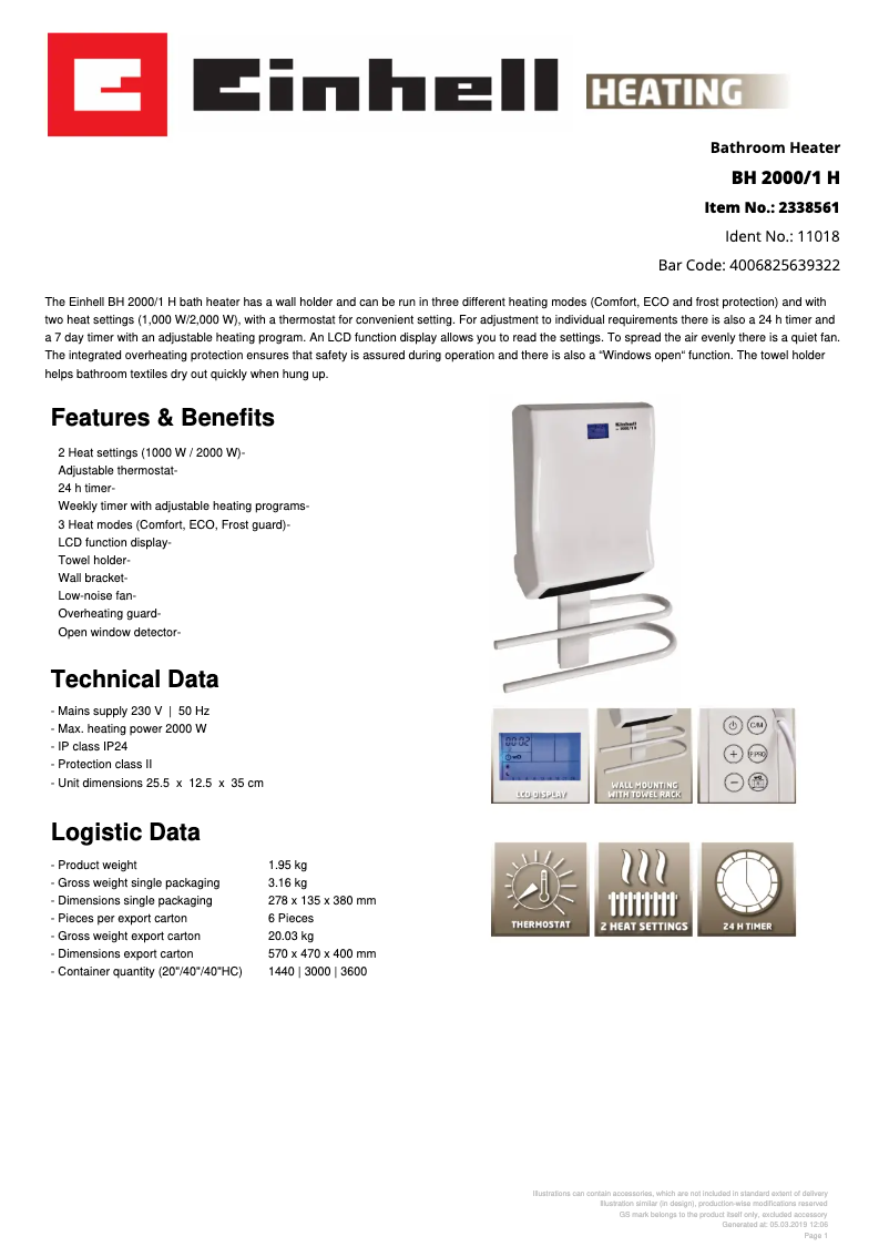 Image de la première page du manuel de l'appareil BH 2000/1 H
