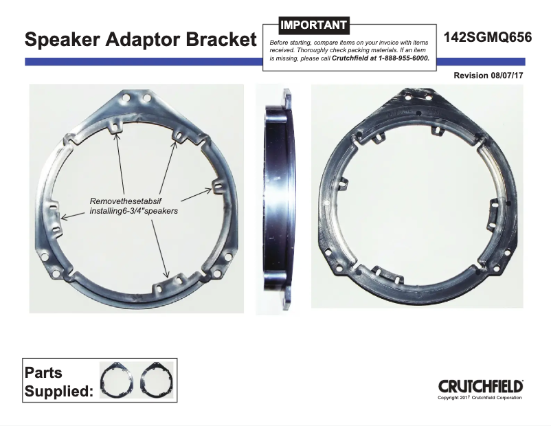 Page n°1 - Manuel utilisateur Scosche SGMQ656