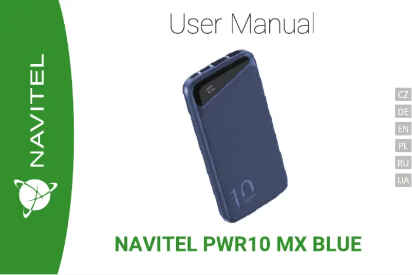 Image de la première page du manuel de l'appareil PWR10 MX