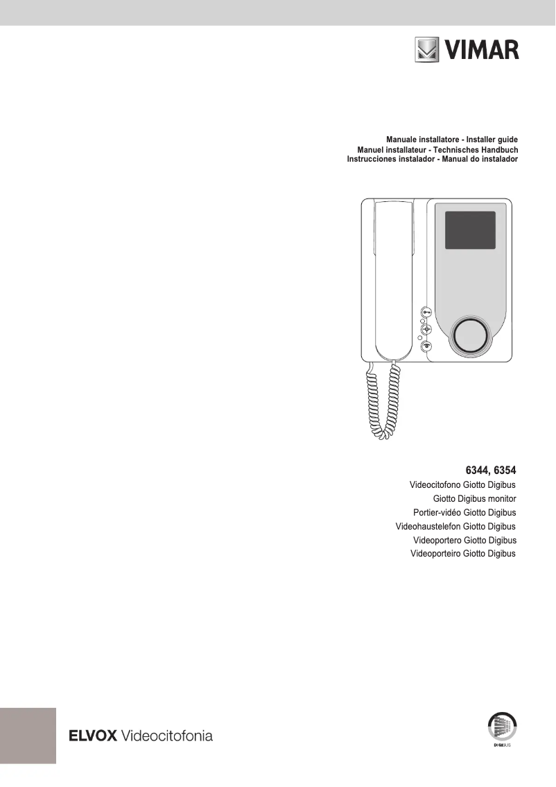 Image de la première page du manuel de l'appareil ELVOX 6354
