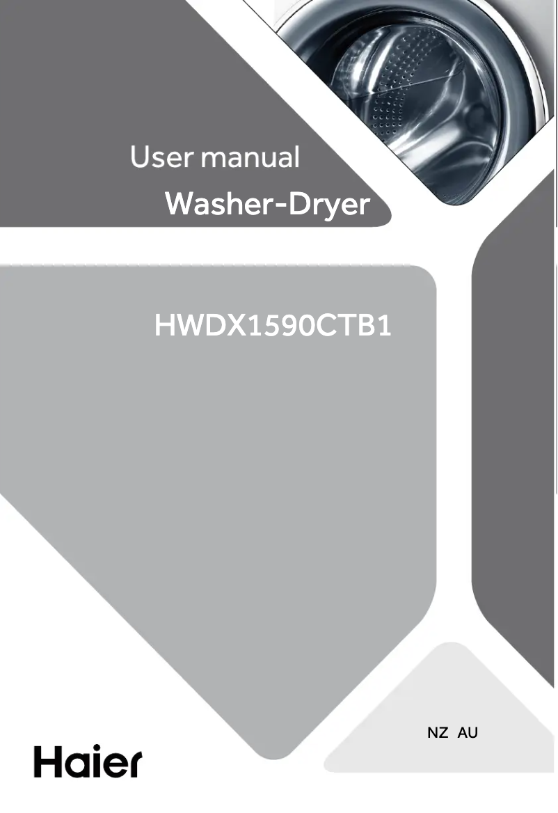 Page 1 de la notice Guide d'installation Haier HWDX1590CTB1