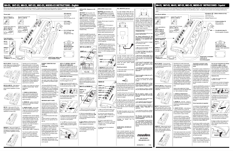 Página 1 del manual Manual de usuario Panamax M8DBS-EX