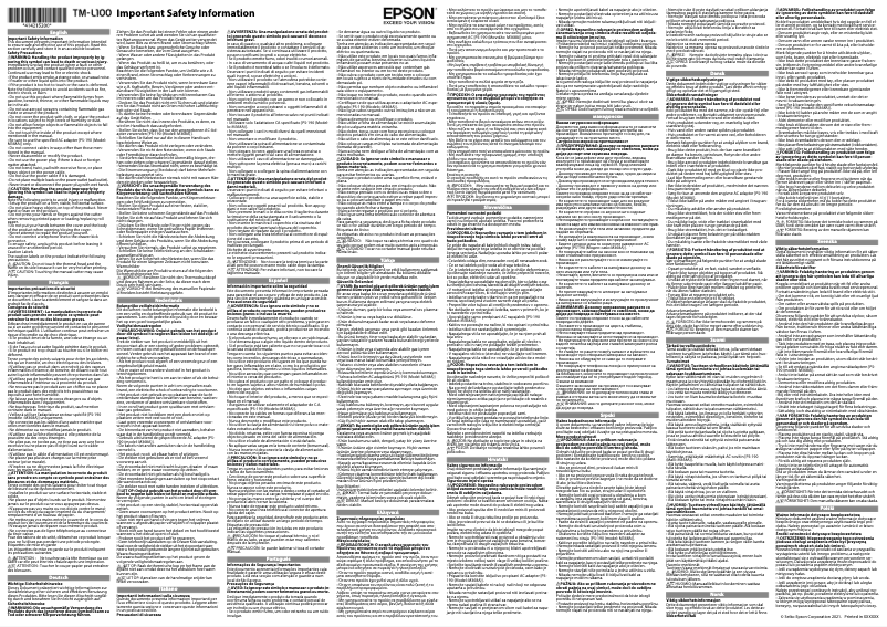 Image de la première page du manuel de l'appareil OmniLink TM-L100