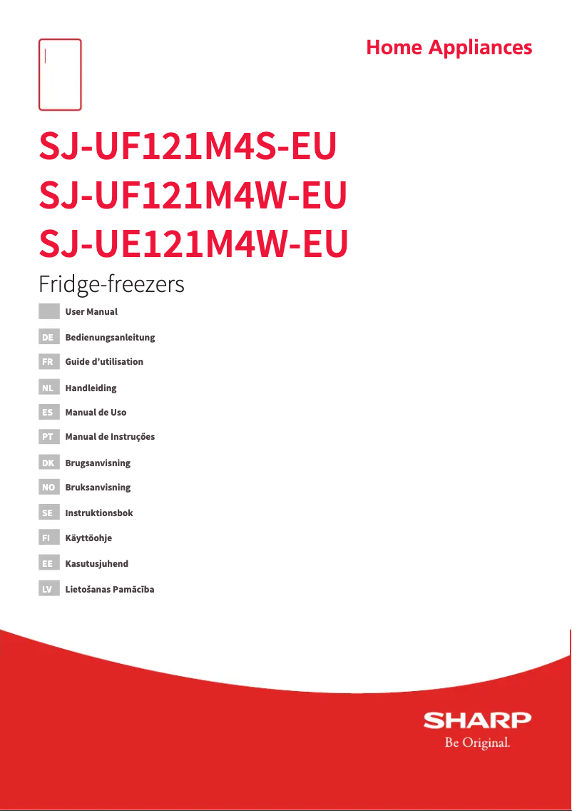 Page 1 de la notice Manuel utilisateur Sharp SJ-UF121M4W-EU