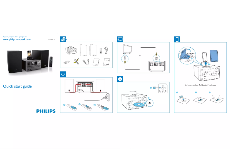 Page n°1 - Guide de démarrage rapide Philips DCD2030