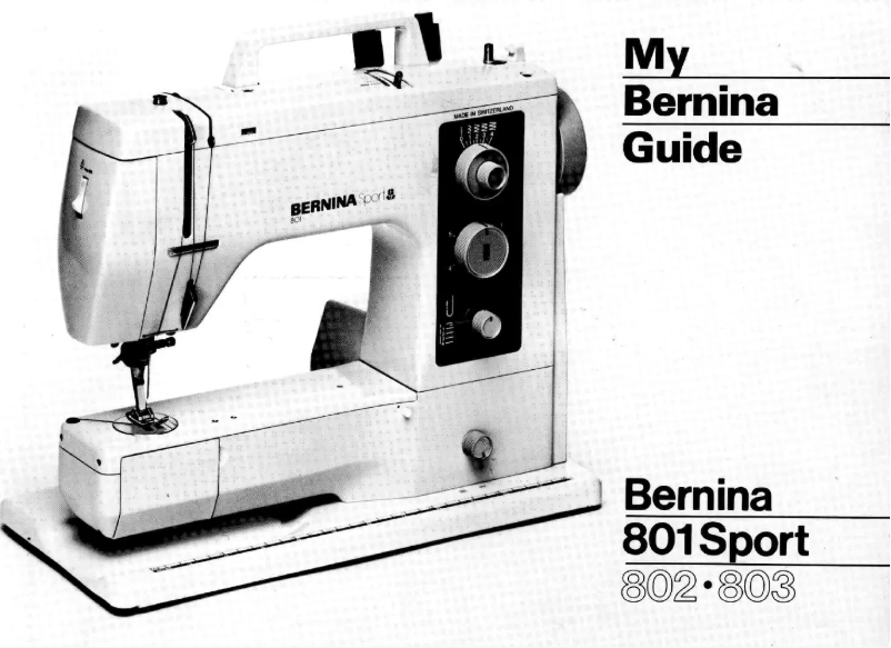 Page n°1 - Manuel utilisateur Bernina 802