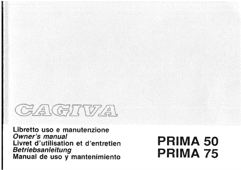 Página 1 del manual Manual de usuario Cagiva Prima 50
