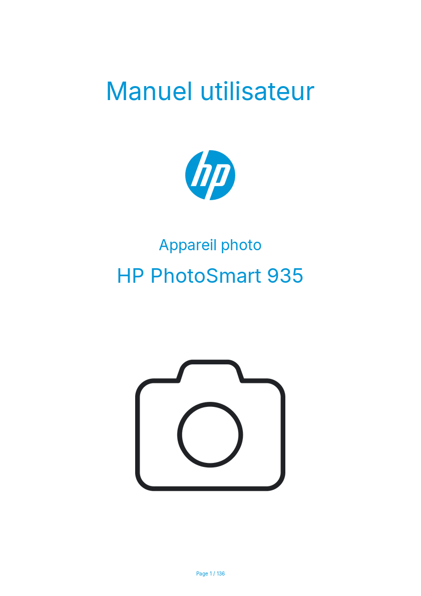 Page n°1 - Manuel utilisateur HP PhotoSmart 935