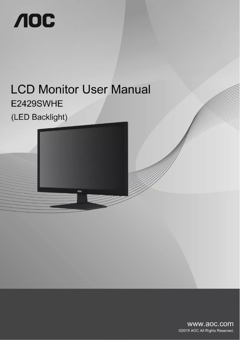 Page 1 de la notice Manuel utilisateur AOC E2429SWHE