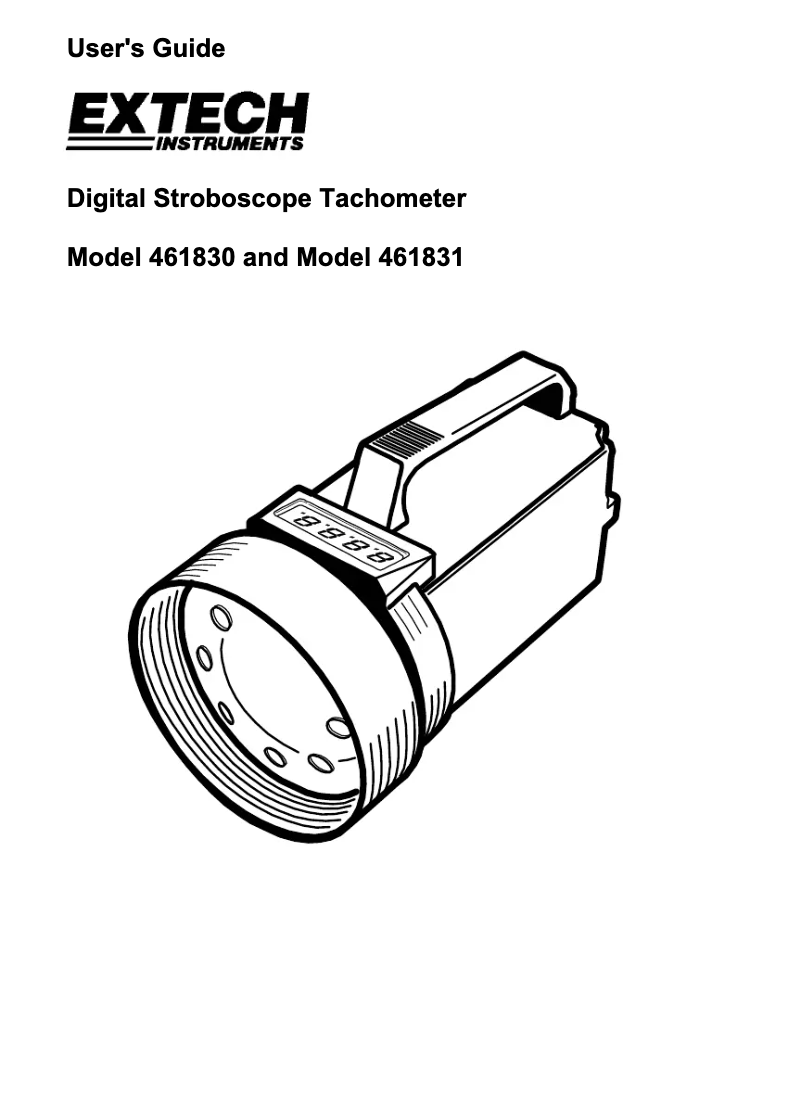 Page 1 de la notice Manuel utilisateur Extech 461830