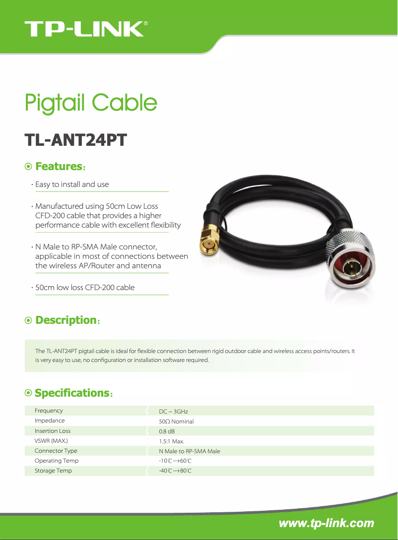 Page n°1 - Manuel utilisateur TP-Link TL-ANT24PT