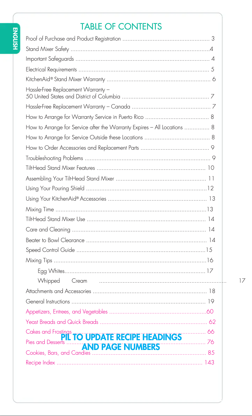 Page n°1 - Manuel utilisateur KitchenAid K45SS
