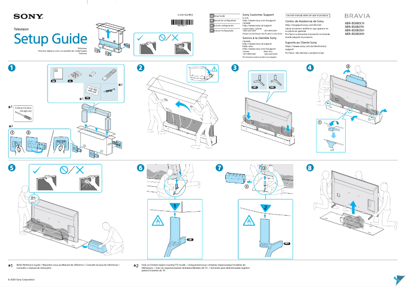 Page 1 de la notice Manuel utilisateur Sony XBR-85X805H