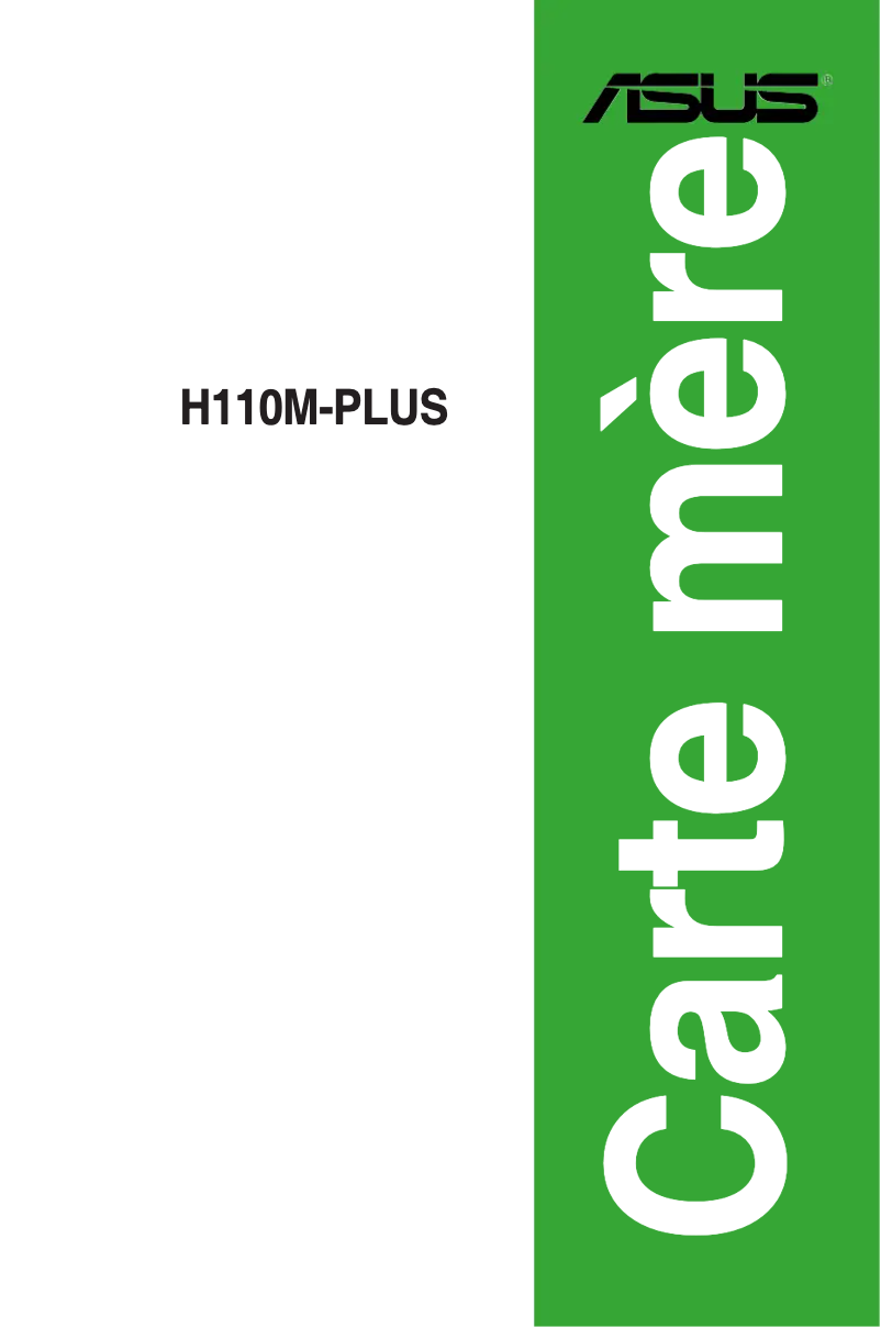 Page 1 de la notice Guide d'installation Asus H110M-PLUS