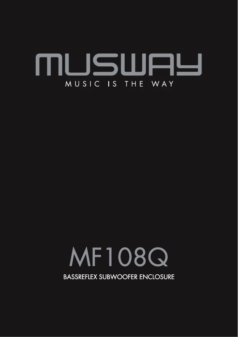 Page n°1 - Manuel utilisateur Musway MF108Q