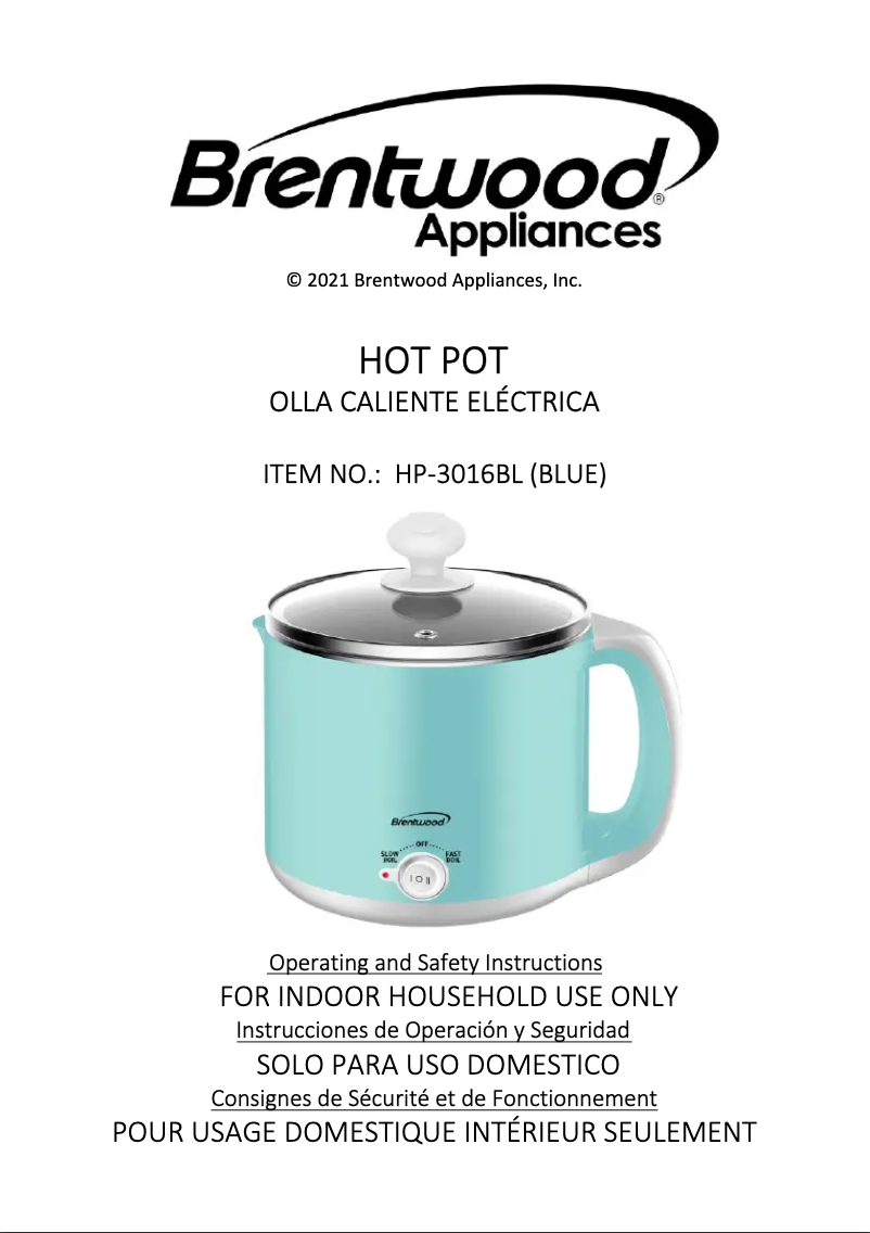 Página 1 del manual Manual de usuario Brentwood HP-3016BL