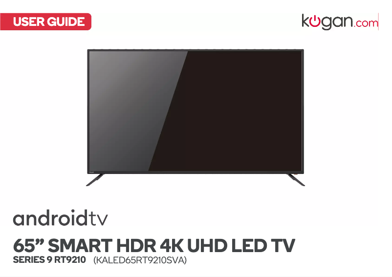 Page 1 de la notice Manuel utilisateur Kogan Series 9 RT9210