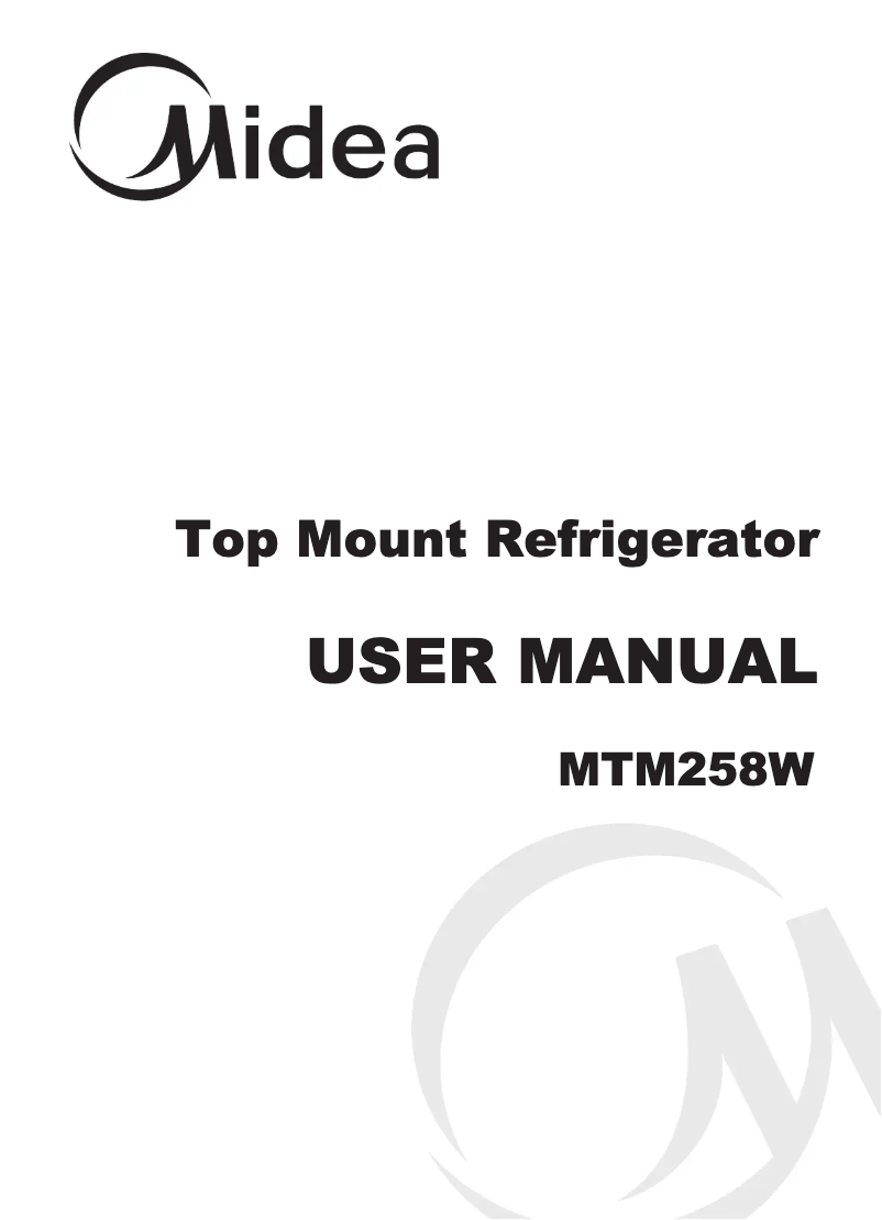 Page n°1 - Manuel utilisateur Midea MTM258W