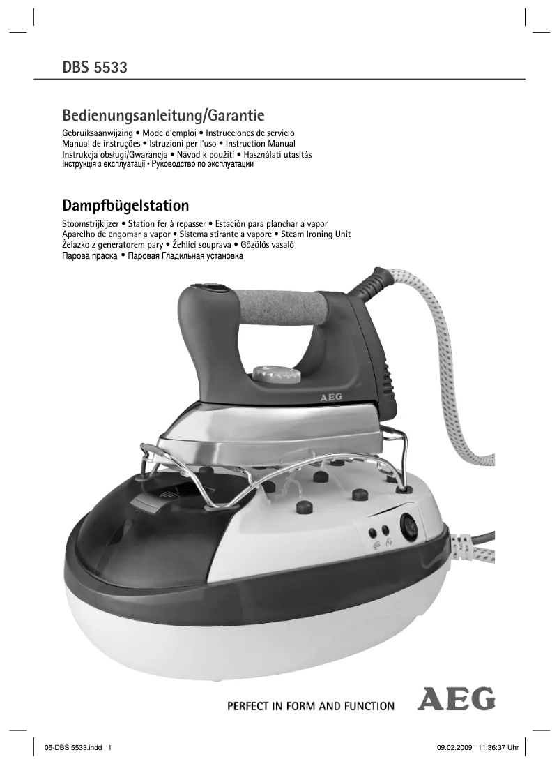 Page 1 de la notice Manuel utilisateur AEG DBS 5533
