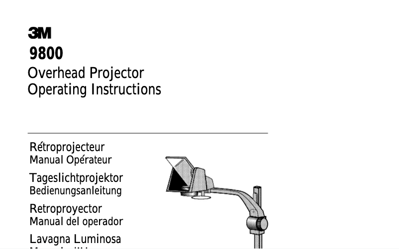 Page 1 de la notice Manuel utilisateur 3M 9800