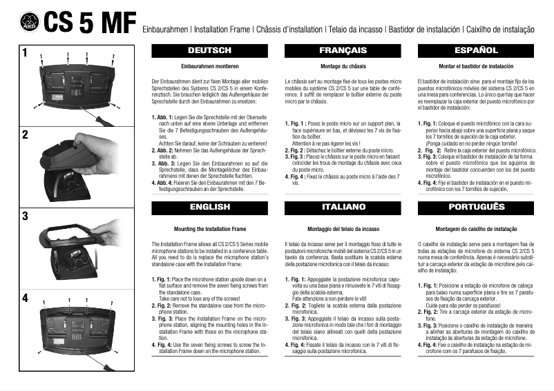 Page n°1 - Manuel utilisateur AKG CS 5 MF