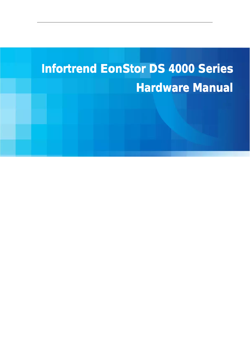 Page n°1 - Manuel utilisateur Infortrend ESDS 4016