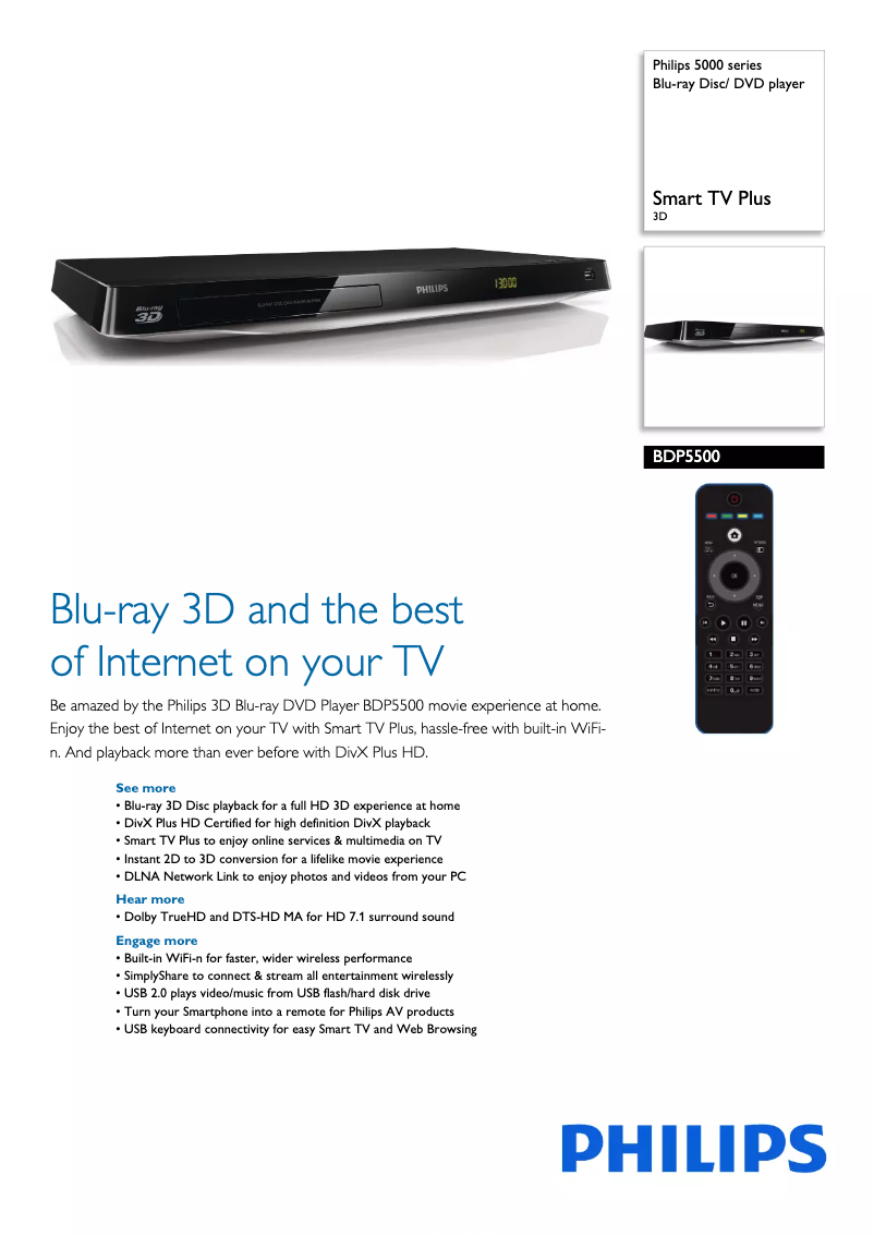 Page n°1 - Brochure Philips BDP5500