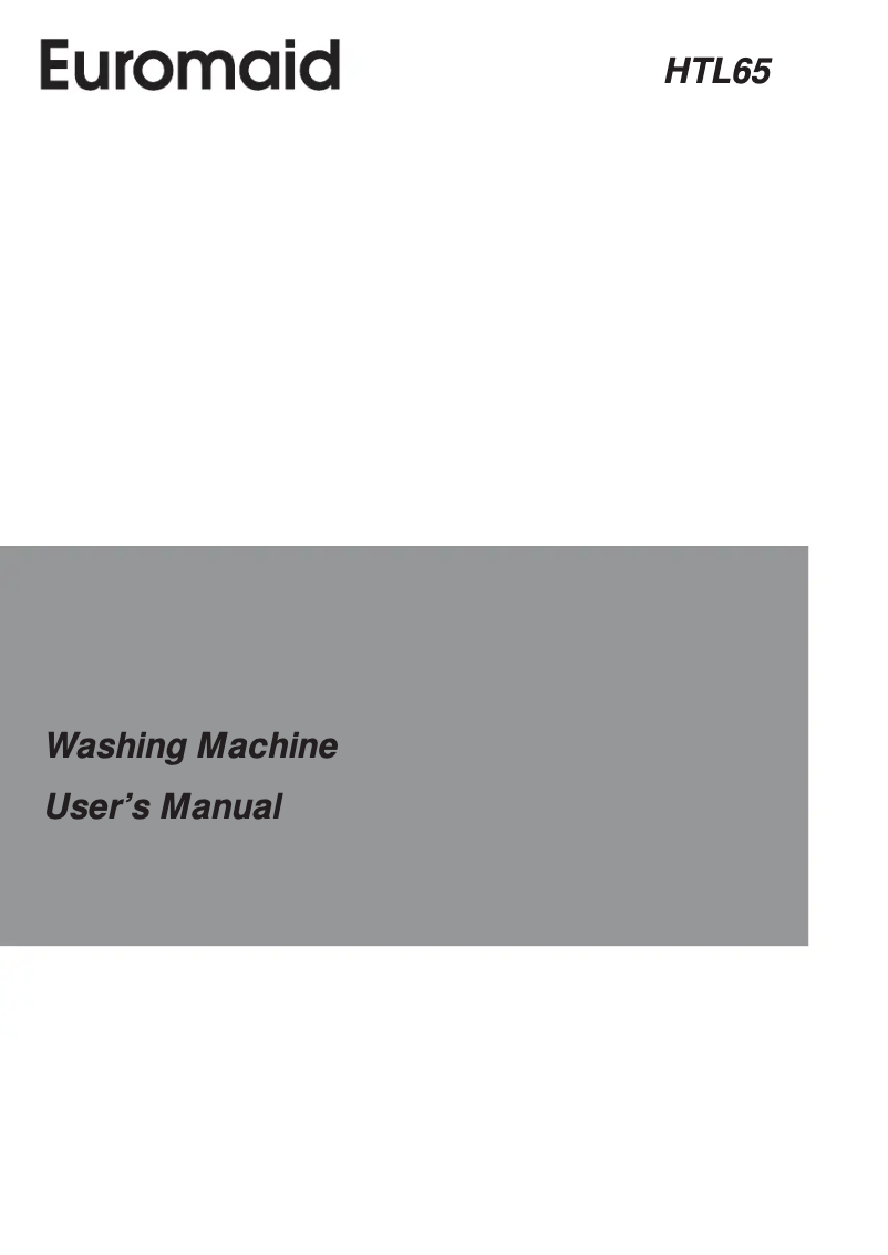 Page n°1 - Manuel utilisateur Euromaid HTL65