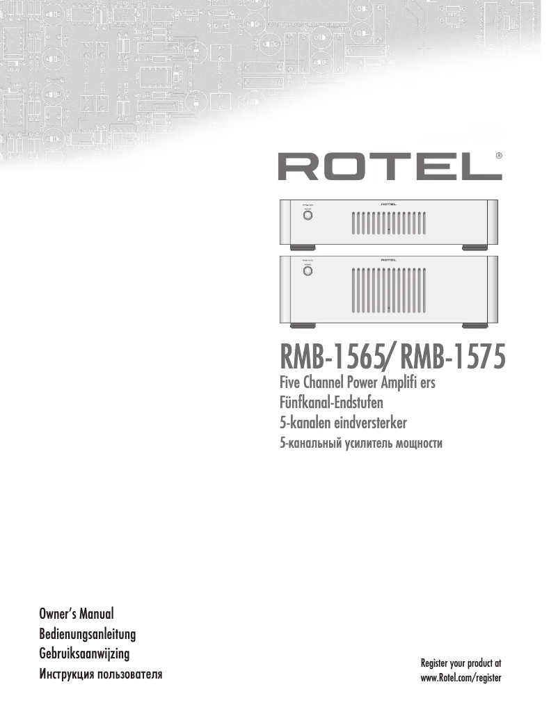 Image de la première page du manuel de l'appareil RMB-1565 V2