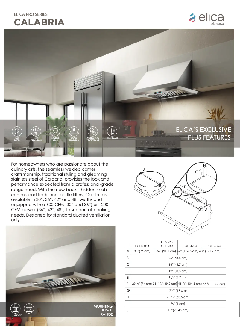 Image de la première page du manuel de l'appareil Calabria ECL136S4