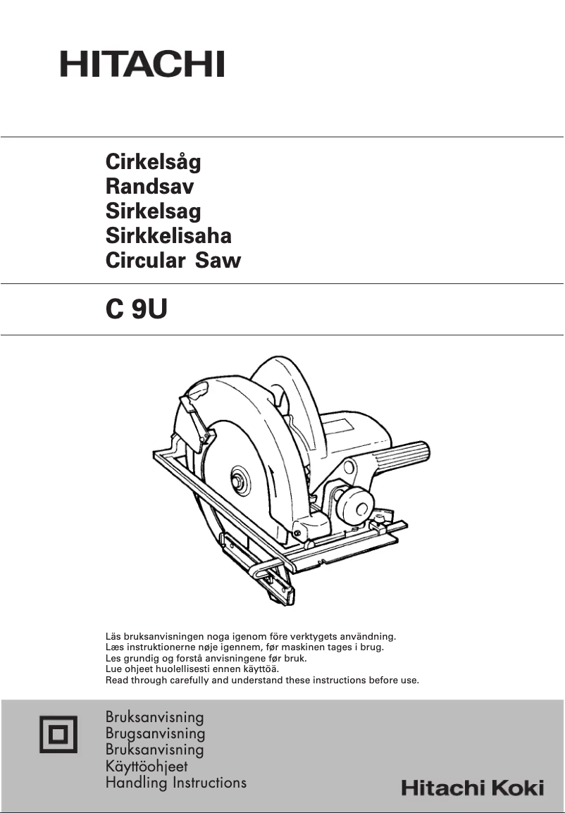 Page n°1 - Manuel utilisateur Hitachi C 9U