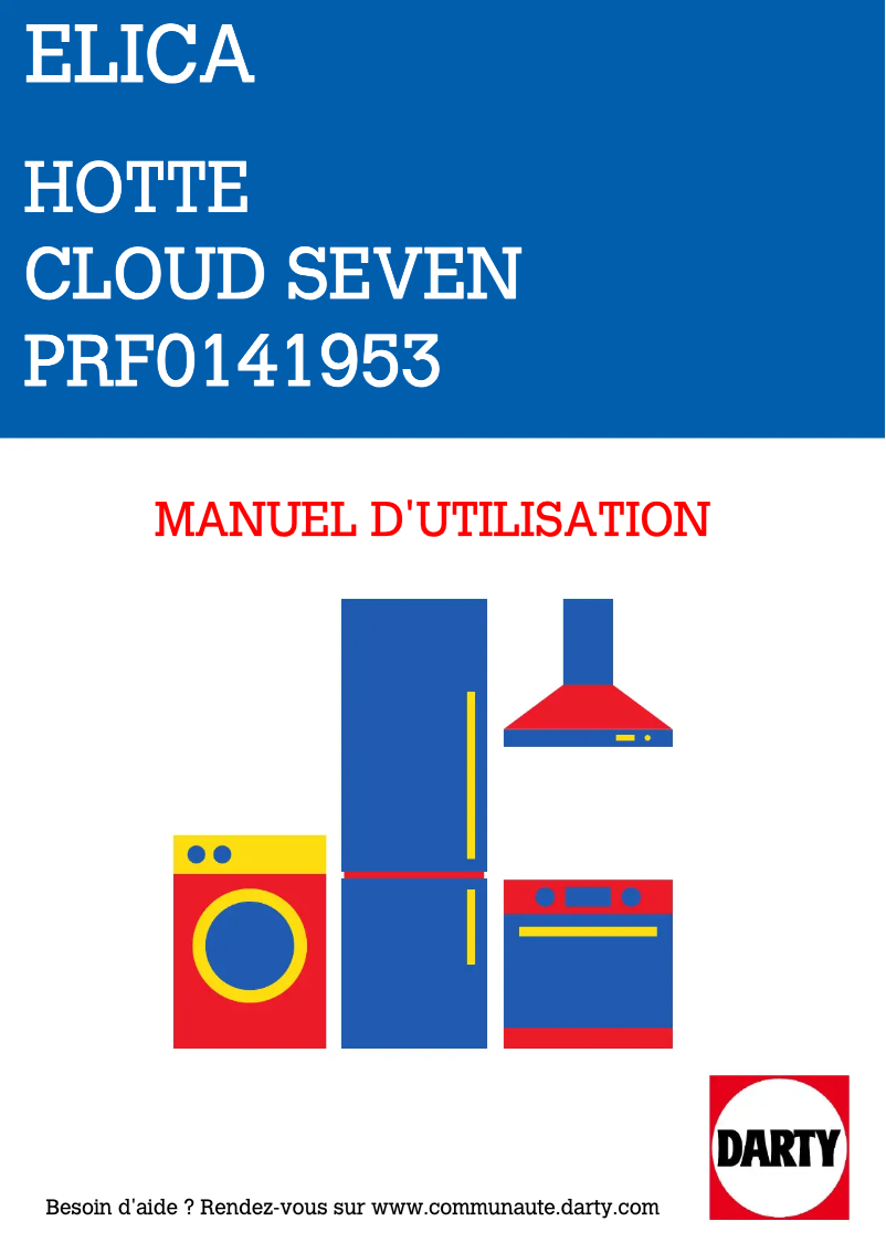 Page n°1 - Manuel utilisateur Elica Cloud Seven PRF0141953