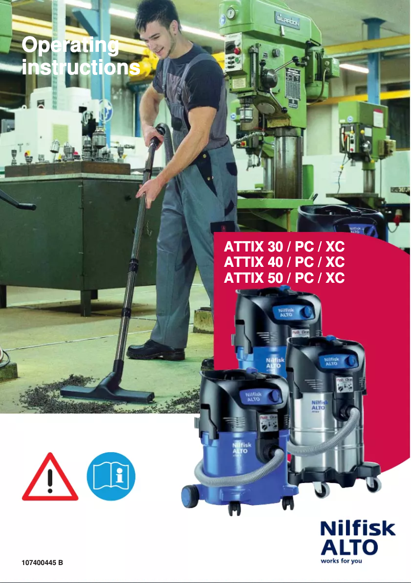 Image de la première page du manuel de l'appareil ATTIX 40-01 PC INOX
