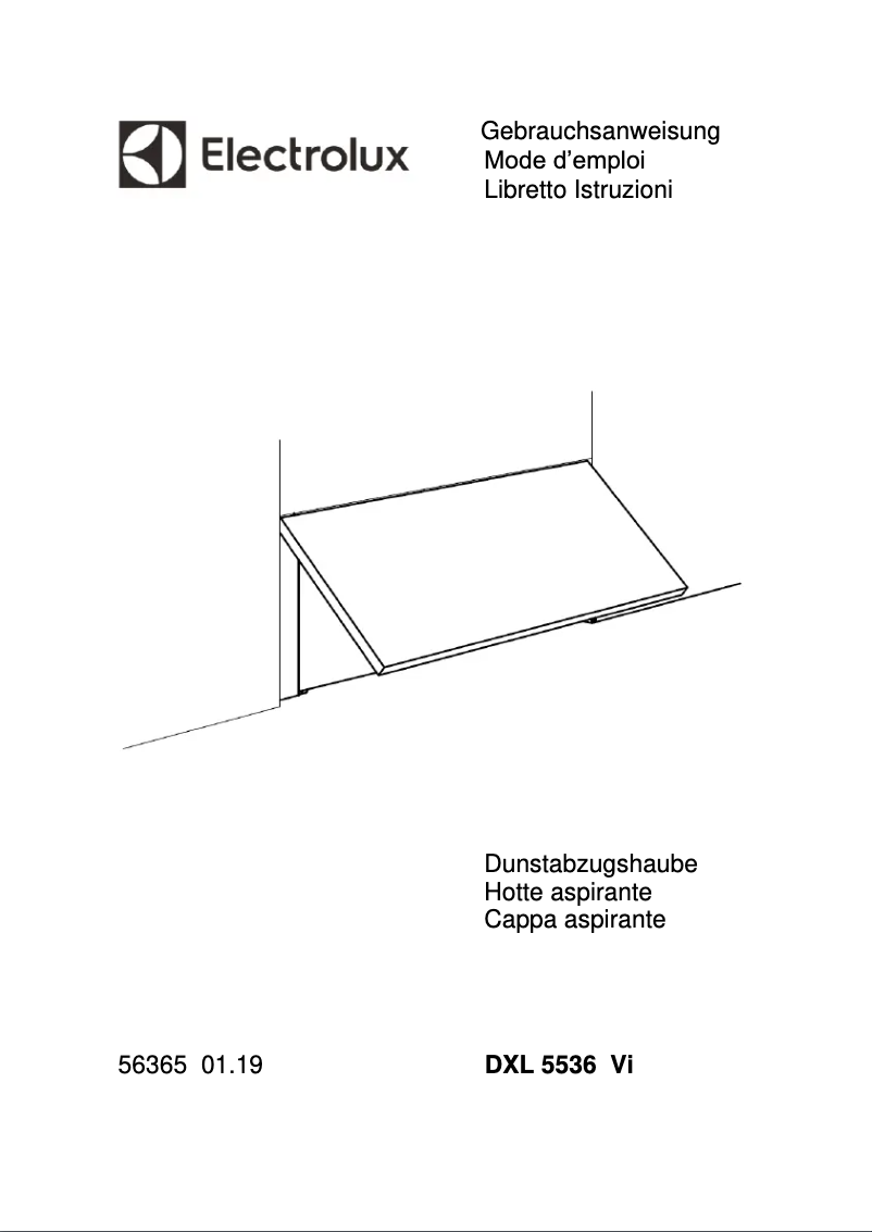 Page 1 de la notice Manuel utilisateur Electrolux DXL5536VI